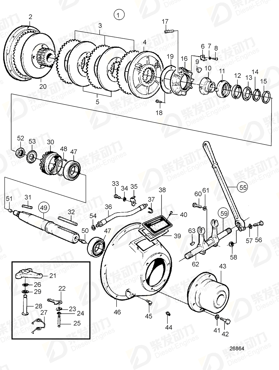 volvo penta Adjusting ring 849982 Drawing volvo penta Adjusting ring 849982 Drawing